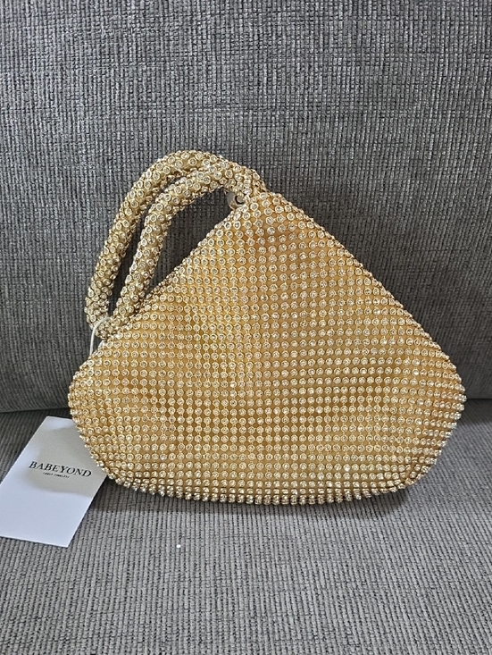 Babeyond Handbags - Babeyond Gold Crystal-Embellished Evening Bag, NWT, Prom Or Wedding
